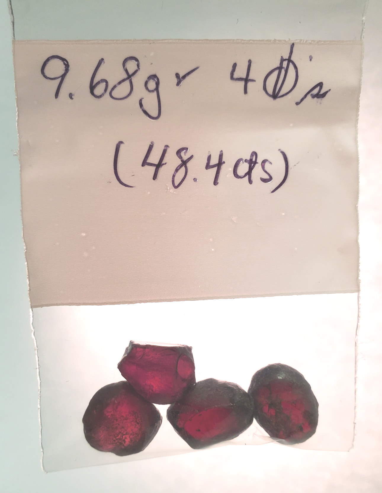 rhodolite garnet rough